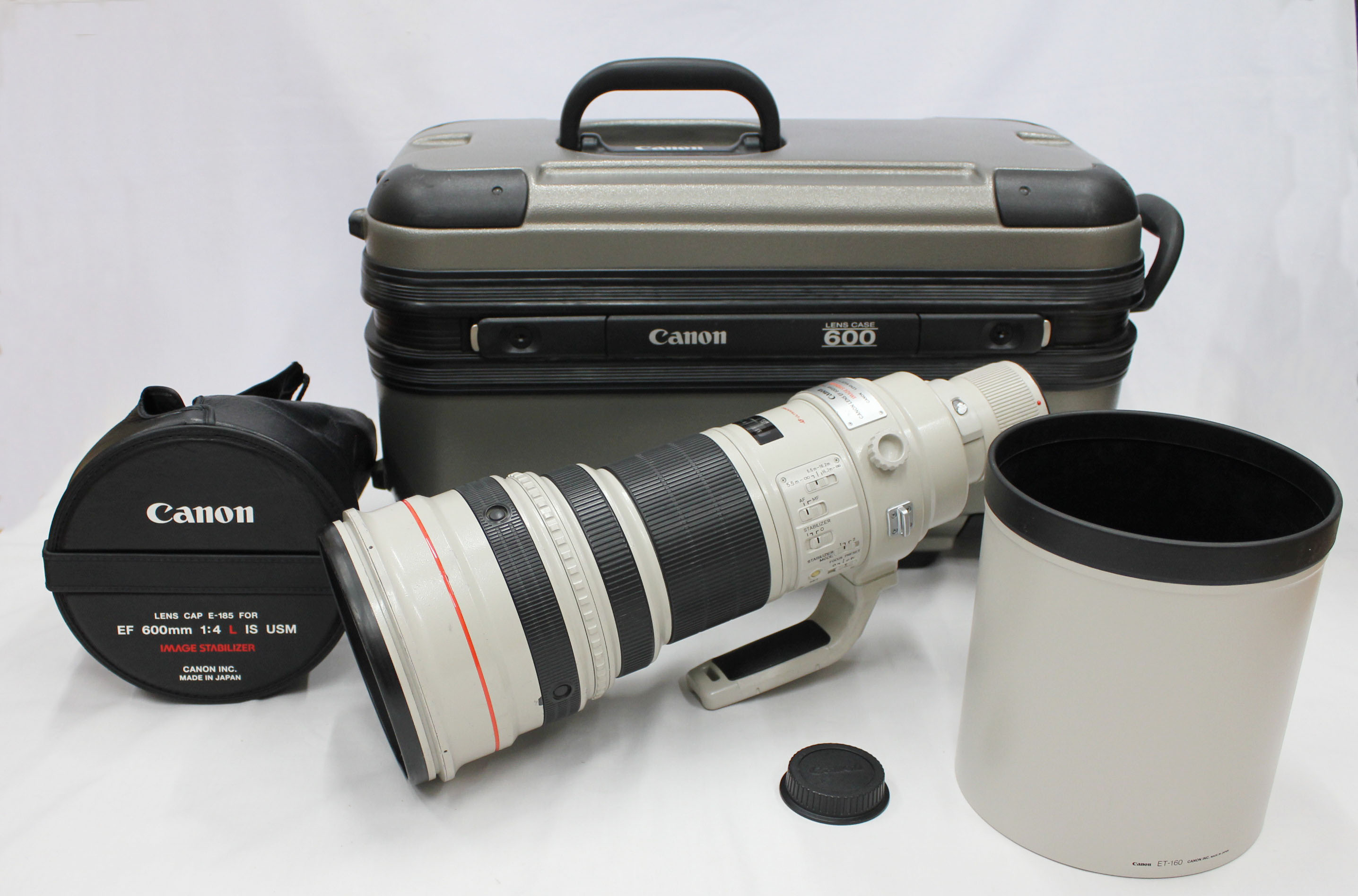 Japan Used Camera Shop | Canon EF 600mm F4 L IS USM Super Telephoto Lens with Hood & Case from Japan