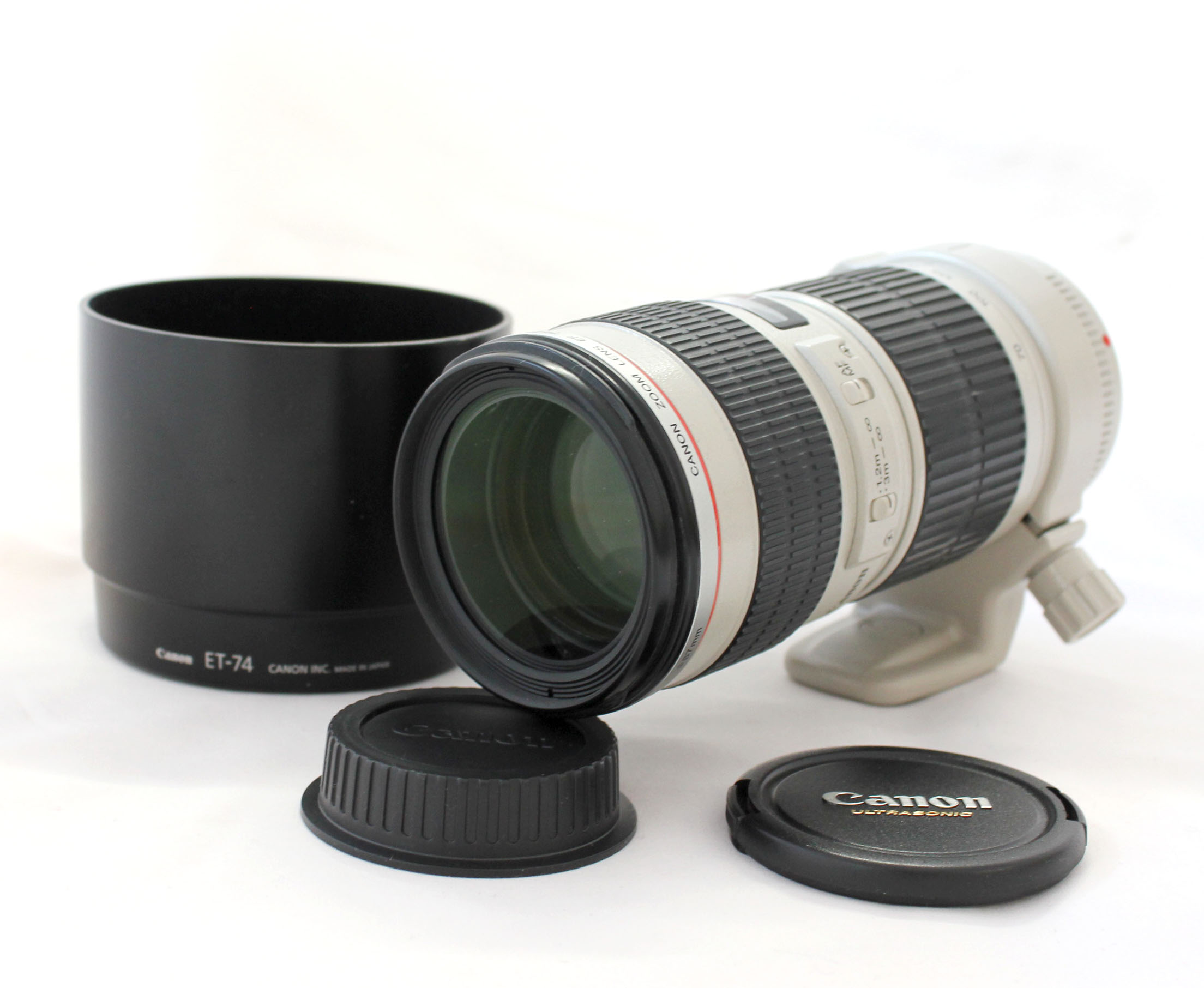 Canon EF 70-200mm F/4 L USM AF Zoom Lens with Hood ET-74 from Japan Photo 0
