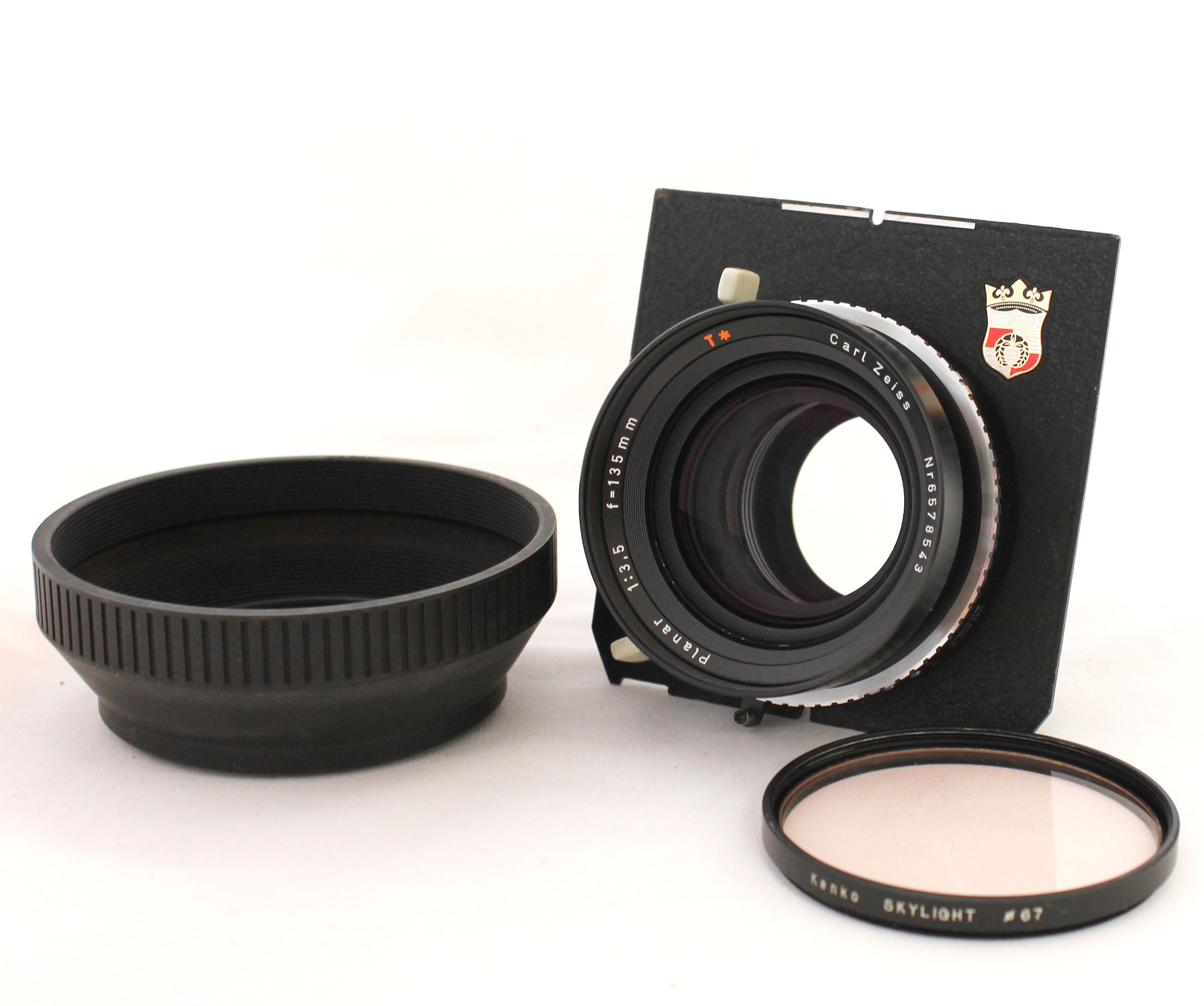Carl Zeiss Planar 135mm F/3.5 T* 4x5 Lens Compur 1 Shutter w/ Wista Linhof Board from Japan Photo 0