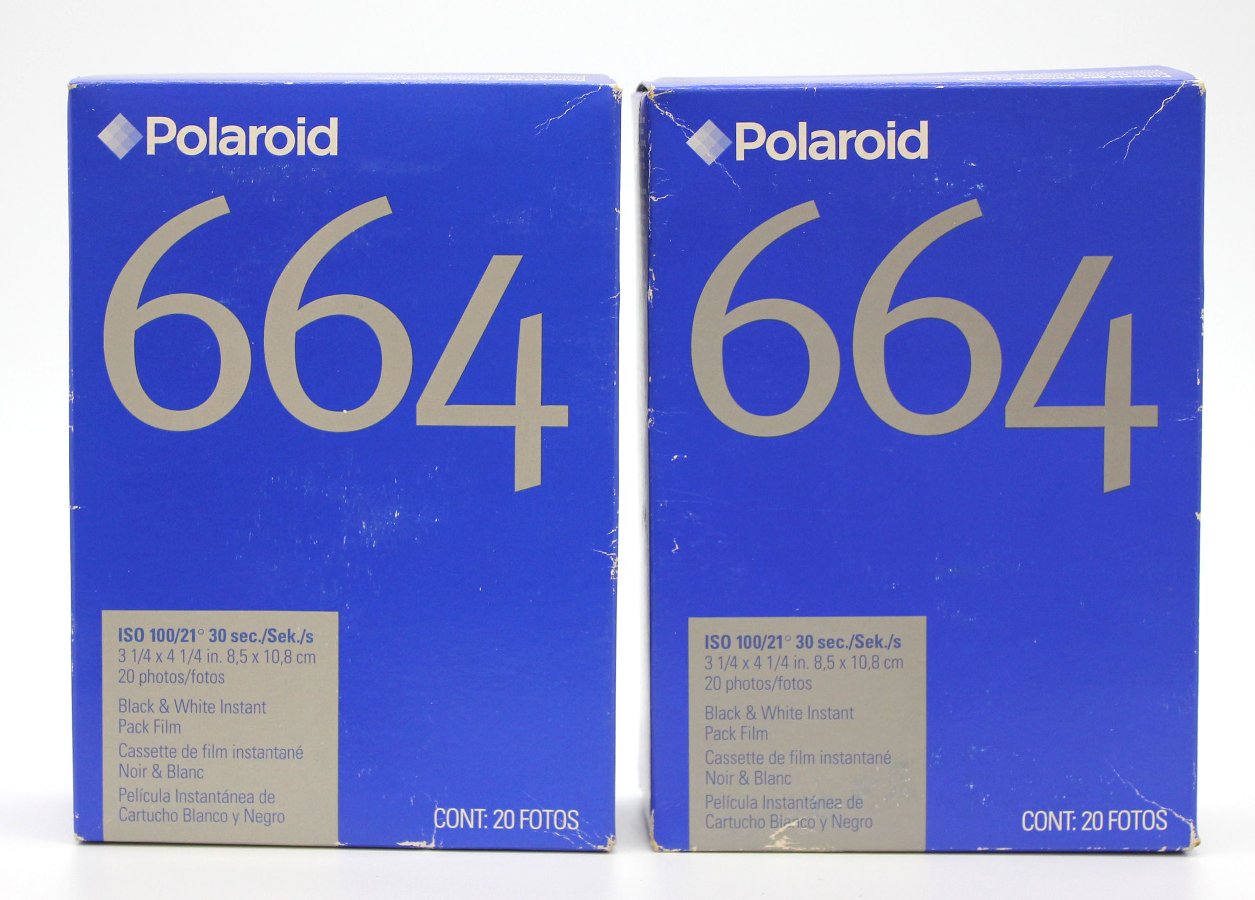 [New] Polaroid 664 B&W Black & White Instant Pack Film (2 Packs) Type 100 Expired  2004 from Japan