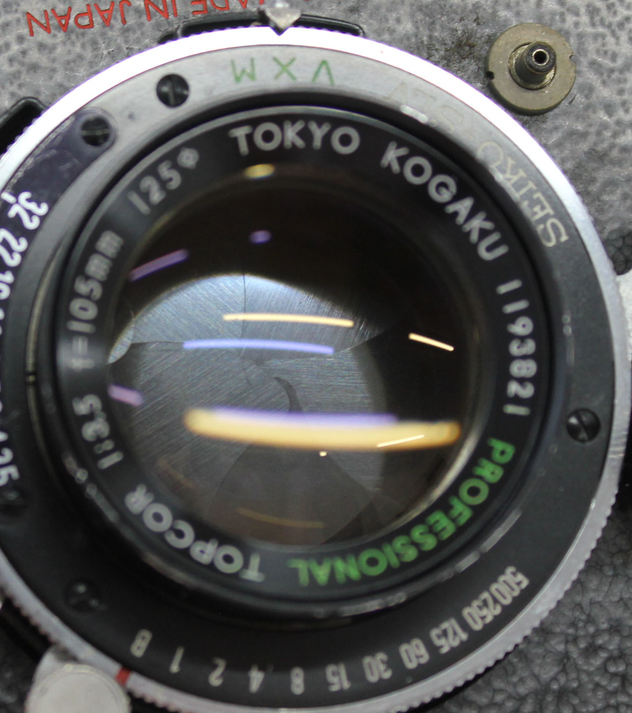 Tokyo Kogaku Professional Topcor 105mm F/3.5 Seiko SLV Shutter w/ Horseman Board from Japan Photo 8